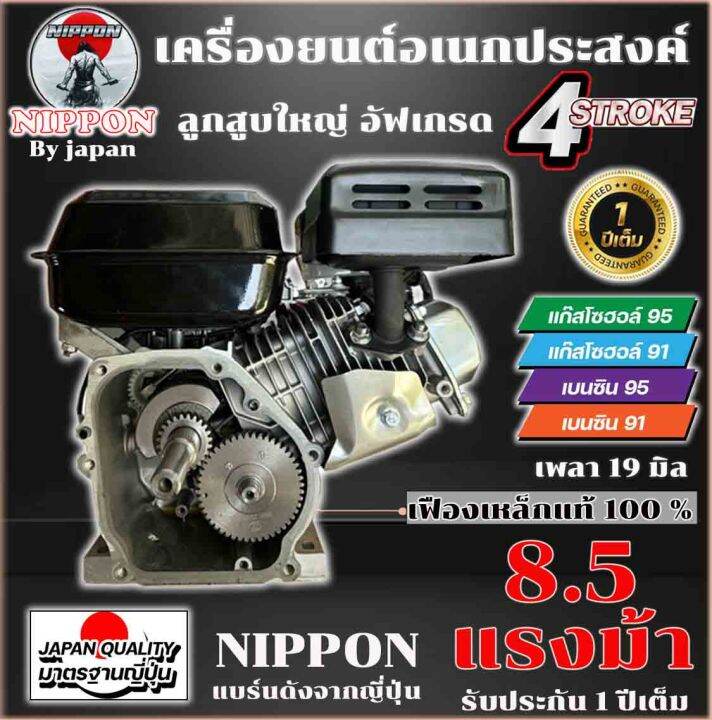 เครื่องยนต์-nippon-รุ่น-top-สุด-เครื่องยนต์เบนซิน-อเนกประสงค์-กำลังแรงม้า-max8-5-แรงม้า-4-จังหวะสตาร์ทง่าย-ประหยัดน้ำมัน-รับประกัน-1ปี