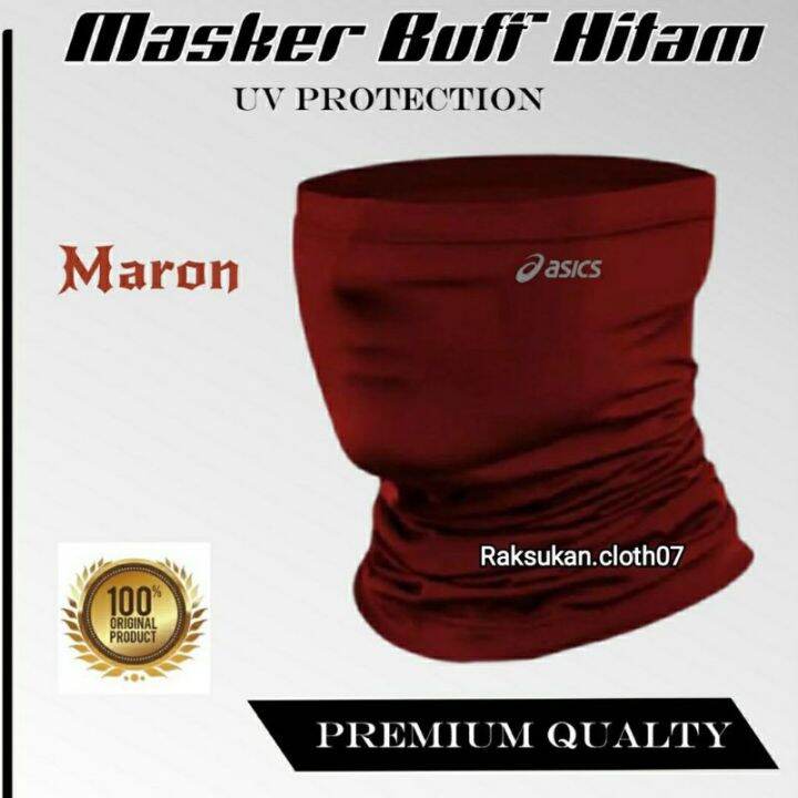 Masker Buff Bandana Pria Pengendara Motor merah Polos Tebal Premium Lazada Indonesia