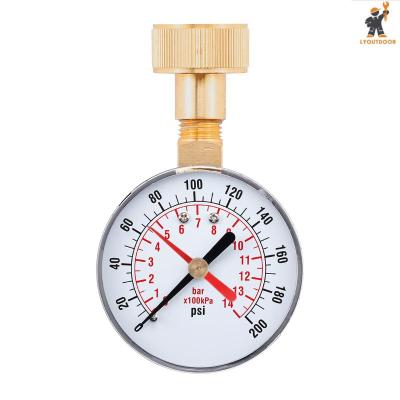 【พร้อมส่ง】โทรเครื่องวัดแรงดันดิจิตอล0-200 PSI Dual Scale Manometer 0-14 Bar Vacuum Manometer 3/4สำหรับเครื่องสูบน้ำ NPT/ท่อลม/ท่อ RV