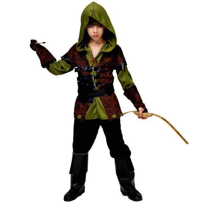 Kids Archer Costume Boys Hunter Costume Robin Hood Cosplay Halloween
