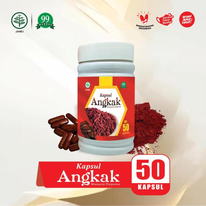 Kapsul Angkak Beras Merah Herbal 99 50 Kapsul Lazada Indonesia 