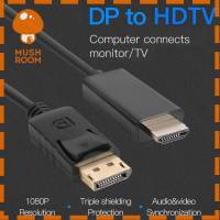 1.8เมตรสายอะแดปเตอร์ DP เป็น HDMI-เข้ากันได้สายแปลงอะแดปเตอร์สำหรับแล็ปท็อปทีวี PC โปรเจคเตอร์