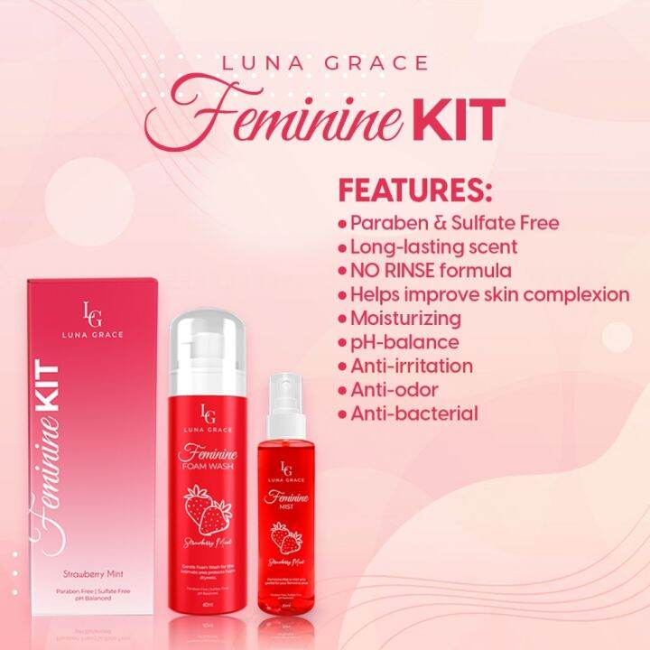 Luna Grace Feminine Kit (Feminine Foam Wash and Feminine Mist) Lazada PH
