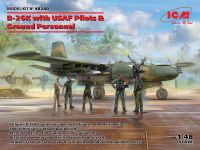 พลาสติก โมเดล ประกอบ ICM สเกล1/48 B-26K with USAF Pilots &amp; Ground Personnel