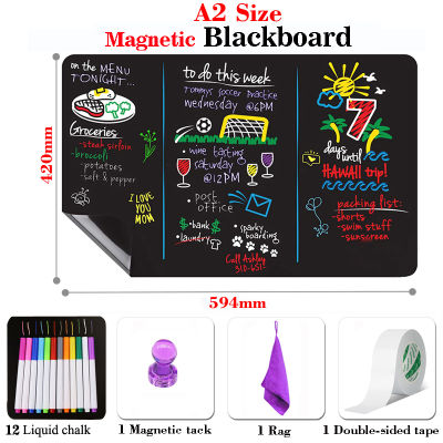 A2 Size Magnetic Blackboard Chalkboards Whiteboard Fridge Sticker Drawing Board Message Board Writing Board Liquid Chalk