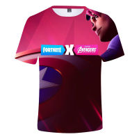 Fortnites เสื้อยืดคอกลมแขนลายสั้นสำหรับดิจิตอลการ์ตูนแฟชั่น3D เด็กเด็กผู้ชายเด็กผู้หญิงเสื้อยืดกีฬาลำลองคอกลม0344 0000