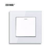 EIOMR UK Standard 1 Gang 2 Way Wall Switch Socket Rocker Light Switch 16A 250V 86mm*86mm Wall Switch for Household Power Supply Power Points  Switches