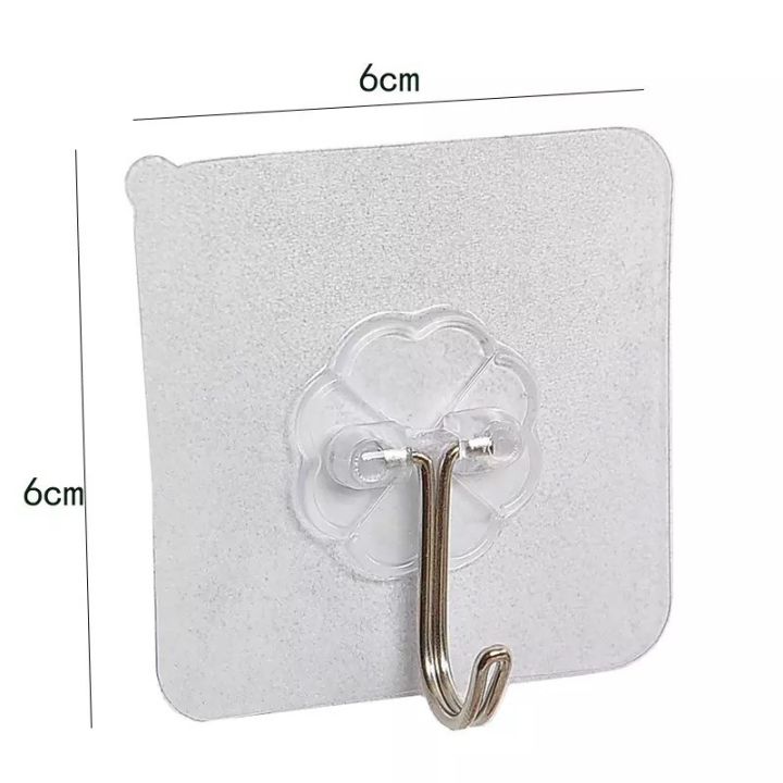 5-10pcs-transparent-stainless-steel-strong-self-adhesive-hooks-key-storage-hanger-for-kitchen-bathroom-door-wall-multi-function