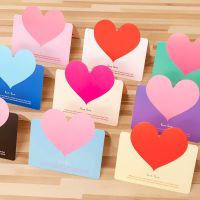 30 Pcs Heart Shape Greeting Cards School 98 X 68mm Creative Greeting Card Message Diy Folding Birthday Christmas Blessing Card