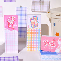 8PCSLOT Sweet Days Colorful Grid Fashion Thick Slim Notepad Set 14*5cm 200 Sheets Free Shipping