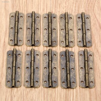 ☄♛┇ 10Pcs Metal Cabinet Door Luggage Long Hinge Antique Vintage Bronze Tone6 Holes Decor Furniture Decoration Hardware