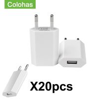 20 PcsLot USB Cable Phone Charger Wall Travel Charger Power Adapter EUUSA Plug for iPhone 12 Pro 11 XS MAX XR X Drop shipping