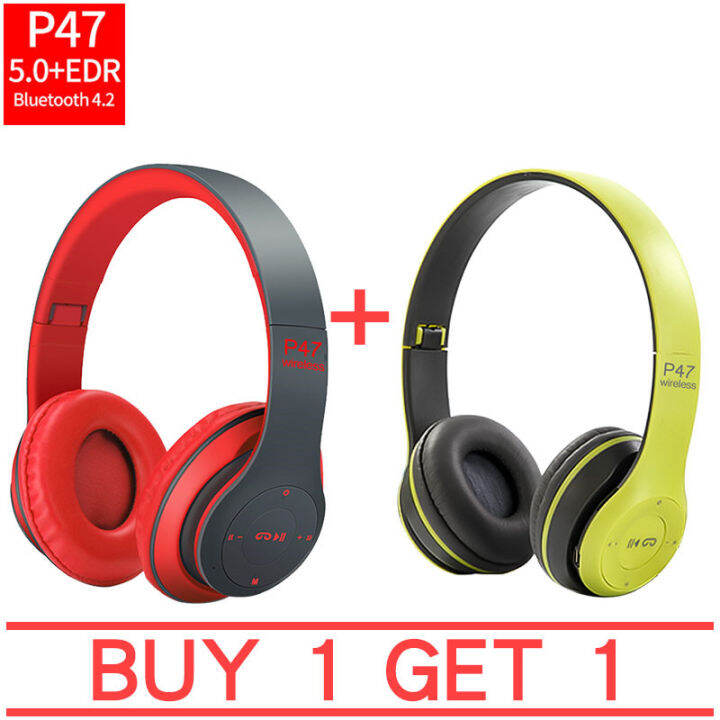 [Buy 1 Get 1] P47 Wireless Bluetooth Stereo Overhead Headphones