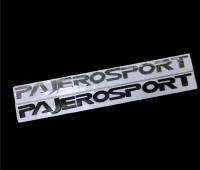 โลโก้ Pajerosport ตัวอักษร ติดฝากระโปรงหน้า Mitsubishi