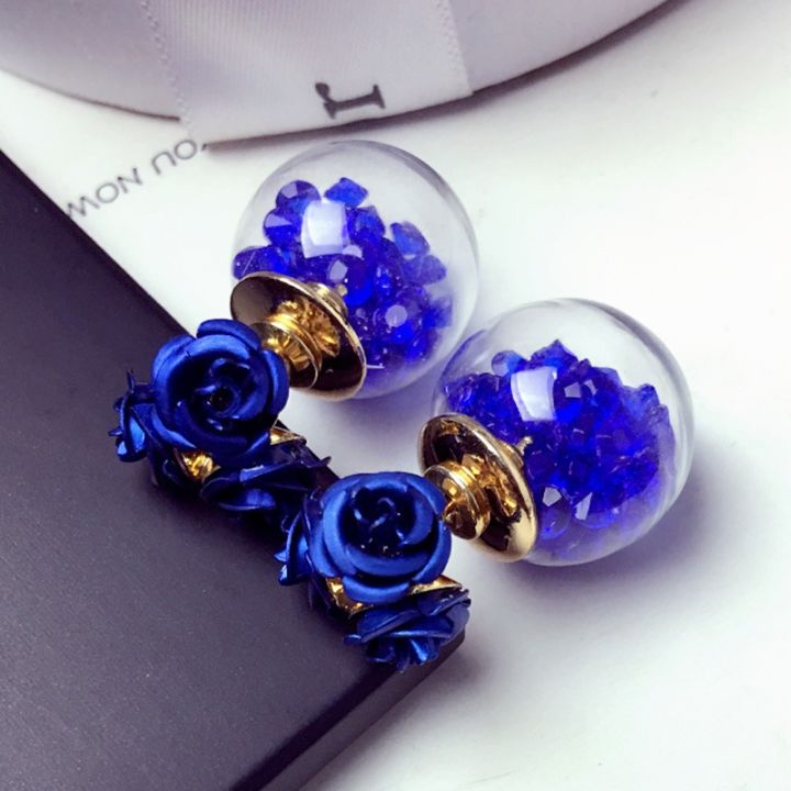 glass-flowers-crystal-stud-earring-double-glass-double-earrings-rose-1pair-aliexpress