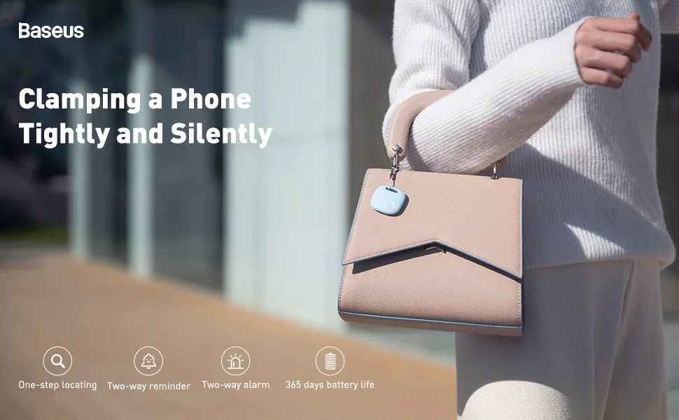 Tag Bluetooth thông minh Baseus T2 Pro chống thất lạc, màu trắng