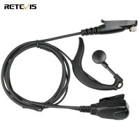 Retevis 2 Way วิทยุหูฟังพร้อมไมโครโฟน,ใช้งานร่วมกับ Retevis RT29 RT47 RT48 RT47V RT87 RT82 RT83 Walkie Talkies Ailunce HD1วิทยุ DMR,G Shape หูฟัง Walkie Talkies (1 Pack)