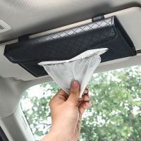 ghbfdbf Car Tissue Storage Box Car Sun Visor Tissue Box Holder Auto Interior Storage Mask Storage Box Decoration Car Hanging Accessories