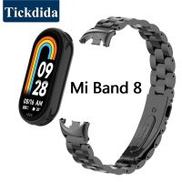 สายรัดโลหะสำหรับสาย Xiaomi 8นาฬิกาข้อมือสายสเตนเลสสายรัดข้อมืออะไหล่สำหรับ Mi Band 8 Correa อุปกรณ์สายรัด