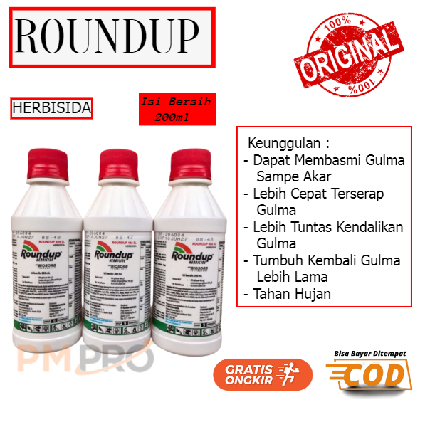 Herbisida Roundup 486 Sl 200 Ml Obat Pembasmi Gulma Berdaun Lebar