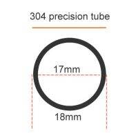 304ท่อสแตนเลสเส้นผ่านศูนย์กลางภายนอกท่อที่มีความแม่นยำสูง18มม. 0.5ผนังหนา1 1.5 2 3มม. ด้านใน17 16 15 14มม. ทนทานต่อ0.05มม.