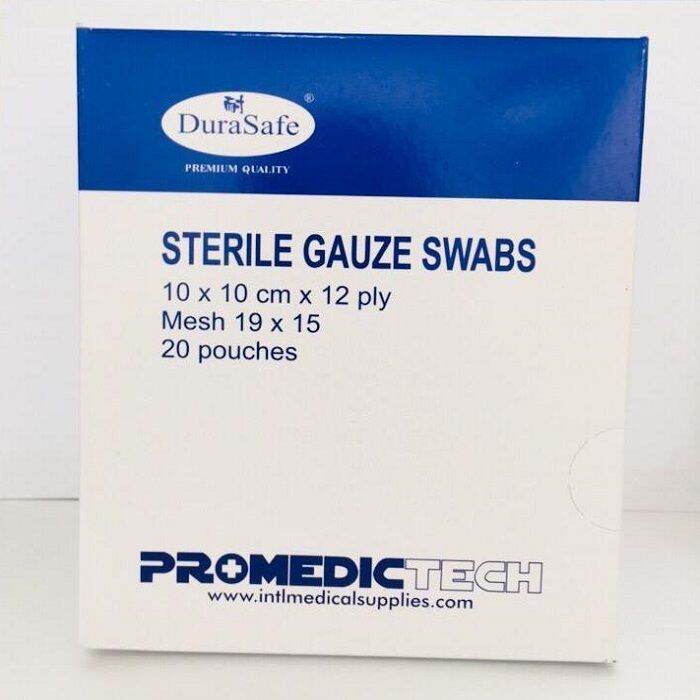 Durasafe Sterile Gauze Swab 12ply [ Size: 10cm ] (20pkt/Box) | Lazada