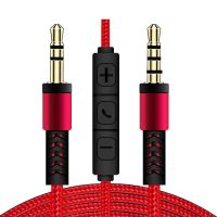 1.2m Audio Cable 3.5mm to Jack 3.5mm Speaker Line Aux Cable Male to Male with Mic to volume control for Headphone Car speaker