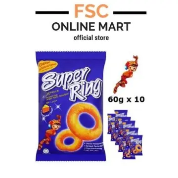 SUPER RING Cheese Flavored Snack Recommended by BLACKPINK 10 Packs x 60g