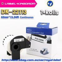 สำหรับฉลากต่อเนื่องวัสดุม้วนเข้ากันได้ Brother DK-22113ใส1ป้ายครึ่งเครื่องสแกนเครื่องพิมพ์ที่รองรับ