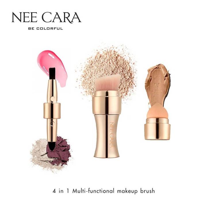 nee-cara-functional-makeup-brush-4in1-นีคาร่า-ชุดแปรงแต่งหน้า-4-หัวในแท่งเดียว-n788