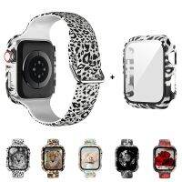 MINIMI ซิลิโคน iWatch 38mm 42mm 40mm 44mm เคสกระจก สร้อยข้อมือ สายนาฬิกา สายรัดข้อมือ สายรัด