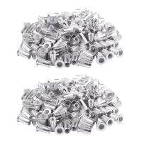 M5 Aluminium Threaded Rivnuts Flat Head Rivet Nuts Nutserts 200Pcs