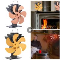 Fireplace Fan 6 Blades Heat Powered Stove Fan Log Wood Burner Ecofan Quiet Fireplace Fan Fuel Saving Efficient Heat Distribution