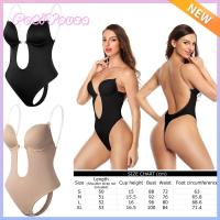 PETIYOUZA ผู้หญิง ชุดบรา ไร้รอยต่อ เปลือย ชุดกระชับสัดส่วน บอดี้สูท Deep V U Plunge shapewear Jumpsuit Corset thong