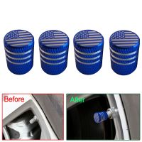 4Pcs Flag Type Tire Cap Stem Cover Cars Decoration Exterior Accessories 【hot】