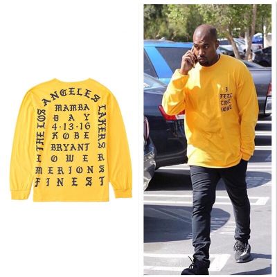ฮิปฮอปฉันรู้สึกเหมือน Pablo Paul Kanye West เสื้อยืดผู้ชายผู้หญิงสีเหลืองเบอดี้แขนยาว100% เสื้อโอเวอร์ไซส์เรา