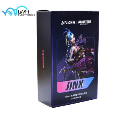 Anker GaN 30W Type-C PD PIQ Charger - League Of Legends : Wild Rift (Jinx) Co-Branded สำหรับ iPhone &amp; Android Mini Size Cube - A9522