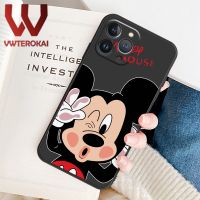 เคสโทรศัพท์ซิลิโคนเหลวการ์ตูนน่ารักดิสนีย์มิกกี้มินนี่สำหรับ Iphone 15 Pro Max 15 Plus 15 Ultra 6S PLUS Iphone 7 8 Plus XS MAX XR 11 Pro Max 12 Pro Max 13 Pro Max 14 Plus ซิลิโคนนิ่มฝาครอบด้านหลังกันกระแทก