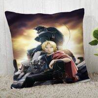 (Two Side)Custom Fullmetal alchemist Pillow Cases Square Pillowcase Christmas Zippered Pillow Cover 40*40cm,45*45cm