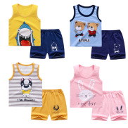 I Love Daddy&Mummy Children s Vest Suit Summer Cotton New Shorts Boy