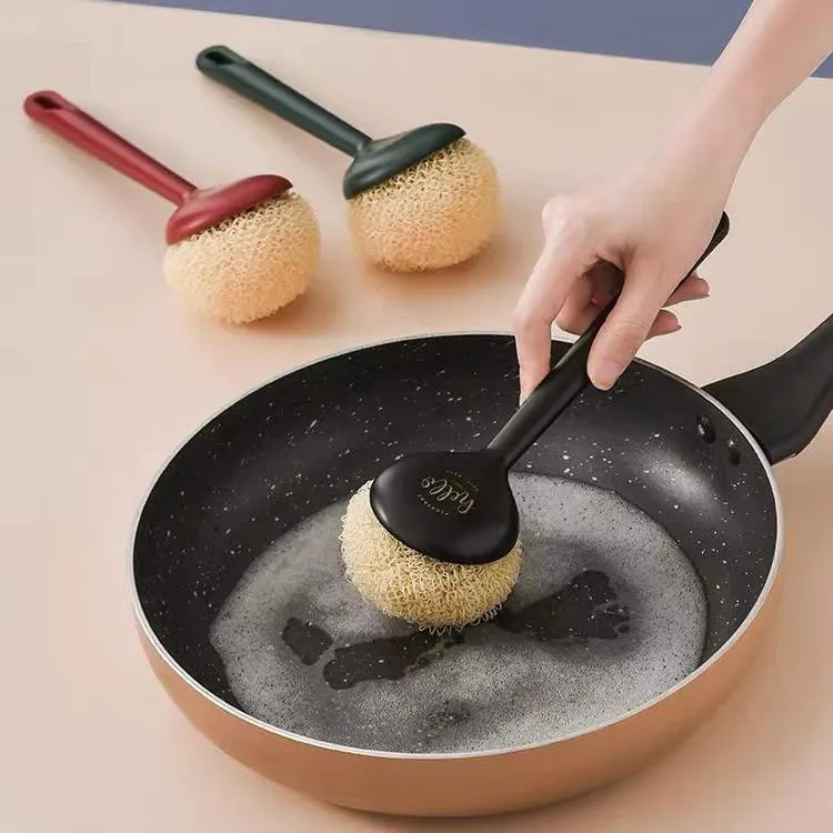 Reusable Handle with Mesh Dish Scrubber