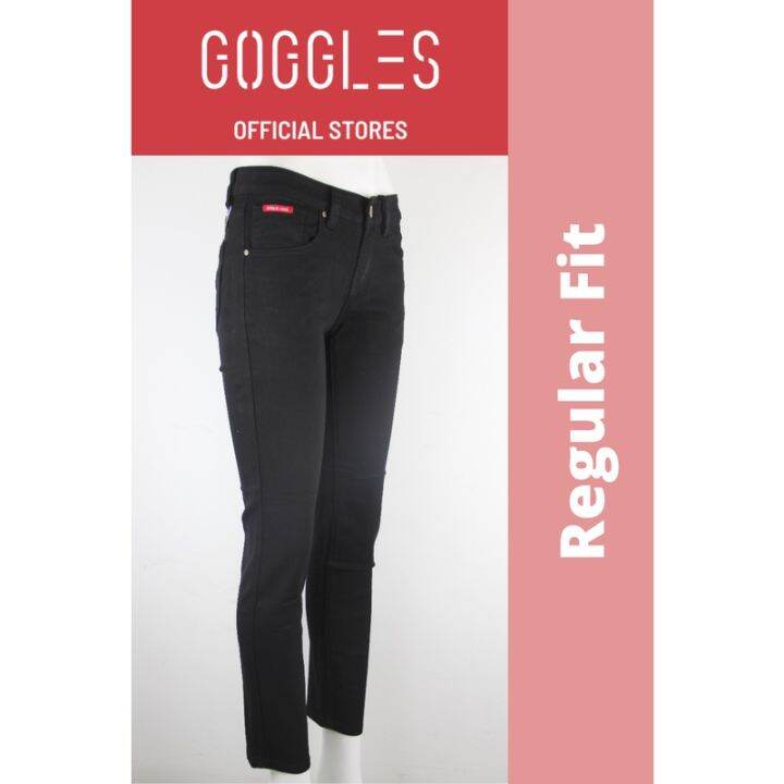GOGGLES Ladies Denim Women Jeans Regular Fit Black 100364 Lazada