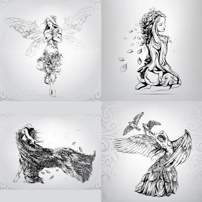 Beautiful Abstract Girls/Beautiful Girl Clear Stamps For DIY Scrapbooking Decorative Card Making Crafts Fun Decoration Supplies  Scrapbooking