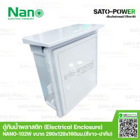 Nano ตู้กันพลาสติก นาโน รุ่น NANO-102W (ขนาด 290x328x160 มม. / ฝาหน้าทึบ ) | Electrical Enclosure ตู้พลาสติก ตู้กันน้ำพลาสติก ตู้กันน้ำฝาทึบ ตู้พลาสติกมีหลังคา ตู้พลาสติกเอนกประสงค์