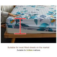 Solid Color Mattress Protector For Double Bed Waterproof Mattress Protector Bed Sheet With Elastic Queen King Size