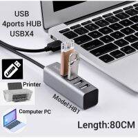 PRO+++ โปรโมชั่น สายต่อคอม อะแดปเตอร์USB HUB 4 ports  HB1 มีช่องเสียบยูเอสบี 4 ช่อง ต่อสายเครื่องปริ้น เชื่อมต่อดึงข้อมูล มีบริการจัดส่ง อะ แด ป เตอร์ อะแดปเตอร์ รถยนต์