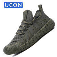 UCON รองเท้ากีฬาน้ำหนักเบาใส่สบายสำหรับผู้ชาย39-44,แฟชั่นใหม่ฤดูร้อนระบายอากาศได้ดีเทรนด์กลางแจ้งรองเท้าลำลองเข้าได้กับทุกชุดรองเท้าผ้าใบแฟชั่น