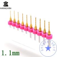 【hot】۩◎▬ 10PCS titanium coated PCB drill bit 1.1mm tungsten carbide miniature engraving milling machine woodworking tool