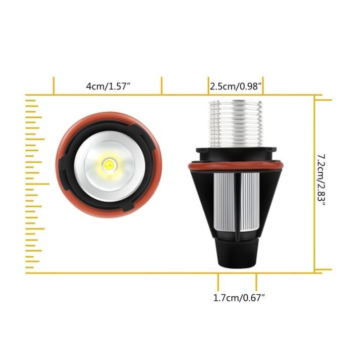 2ชิ้นไฟสัญญาณดวงตานางฟ้า12v-6000k-รถยนต์รถโดยสารประจำทางรถกระบะรถบรรทุกหลอดไฟไฟตัดหมอกอัตโนมัติสำหรับ-e39-e59-e53-e60-e63-e31