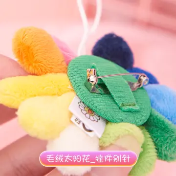 Takashi Murakami Kaikai Kiki BTS New 8cm Rainbow Flower Plush Brooch